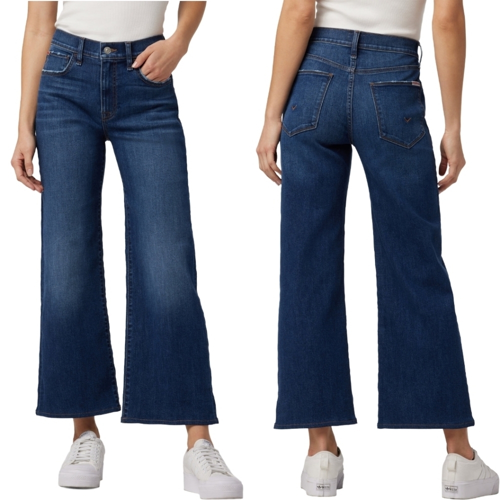 HUDSON Rosalie High Rise Wide Leg Jeans Size 29 Stretch Denim Ankle Aurora